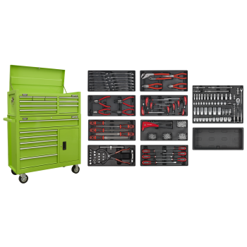 Sealey AP41STACKHVCOMBO American PRO® Tool Chest Combination with 117pc Tool Kit - Green