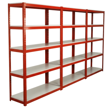 Sealey AP6500COMBO1 Racking Unit with 5 Shelves 500kg Capacity Per Level - Set of 3
