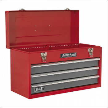 Sealey AP9243BBCOMBO American PRO® Tool Chest 3 Drawer with 93pc Tool Kit - Red/Grey