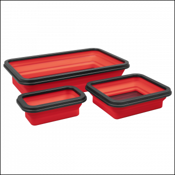 Sealey APCMTS Collapsible Magnetic Parts Tray - Set of 3
