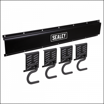 Sealey APHKIT5 Wall Mounting Storage Rail with 4 Hooks