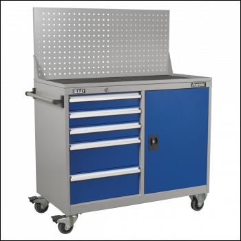Sealey API1103A Premier Industrial™ Mobile Workstation with 5 Drawers & 1 Shelf