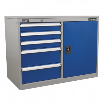 Sealey API1103B Premier Industrial™ Cabinet/Workstation with 5 Drawers & 1 Shelf