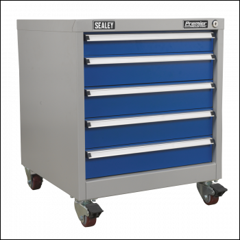Sealey API5657A Premier Industrial™ Mobile Industrial Cabinet 5 Drawer