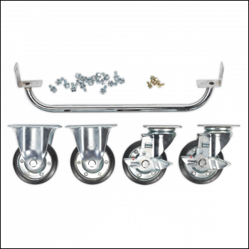 Sealey API565KIT Premier Industrial™ Handle & Wheel Kit for 565mm Cabinets