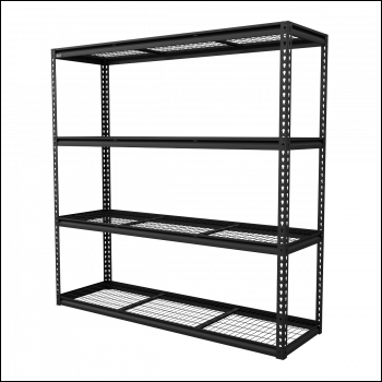 Sealey APMR1 Heavy-Duty Modular Racking Unit with 4 Mesh Shelves 300kg Capacity Per Level 1830mm