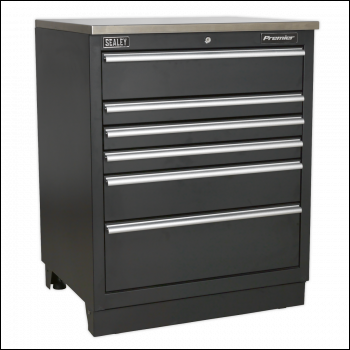 Sealey APMS03 Premier™ Heavy-Duty Modular Floor Cabinet 6 Drawer 775mm