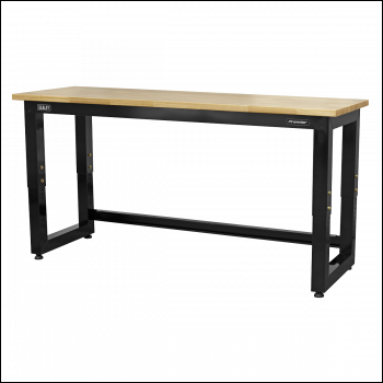 Sealey APMS22 Premier™ Heavy-Duty Steel Adjustable Workbench with Wooden Worktop 1830mm
