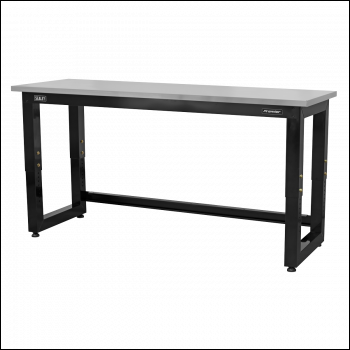 Sealey APMS23 Premier™ Heavy-Duty Steel Adjustable Workbench with Stainless Steel Worktop 1830mm