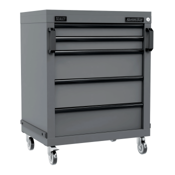 Sealey APMS34BE Superline PRO® Black Edition Modular Mobile Cabinet 5 Drawer 650mm