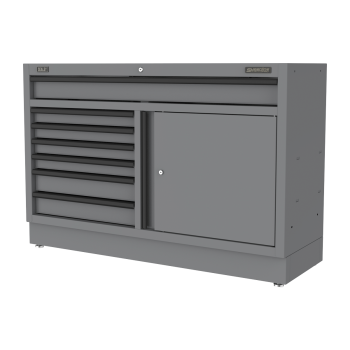 Sealey APMS41BE Superline PRO® Black Edition Modular Floor Cabinet 7 Drawer & Cupboard Combination 1360mm