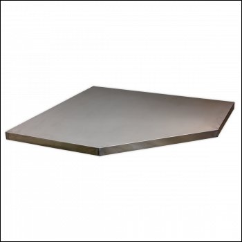 Sealey APMS60SS Superline PRO® Stainless Steel Worktop for Modular Corner Cabinet 865mm
