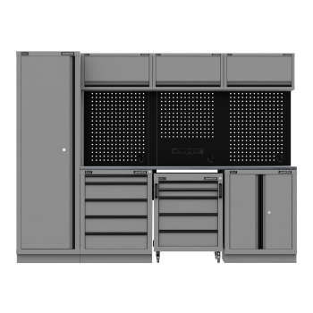 Sealey APMSBESTACK02SS Superline PRO® Black Edition Storage System with Stainless Worktop 2.64m