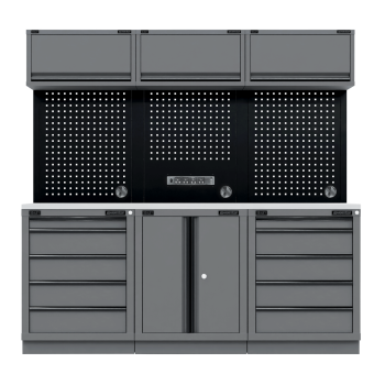 Sealey APMSBESTACK04SS Superline PRO® Black Edition Storage System with Stainless Worktop 2.04m
