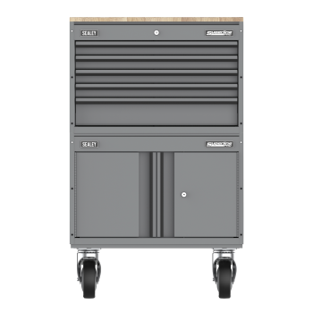 Sealey APMSCCOMBO7 Superline PRO® Storage System with Rubber Wood Worktop 678mm