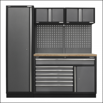Sealey APMSSTACK10W Superline PRO® Storage System with Pressed Wood Worktop 1.96m