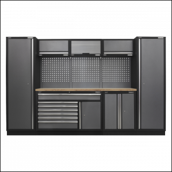 Sealey APMSSTACK13W Superline PRO® Storage System with Pressed Wood Worktop 3.24m