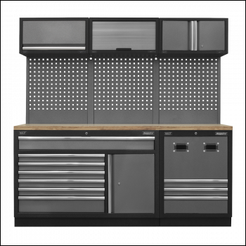 Sealey APMSSTACK14W Superline PRO® Modular Storage System Combo with Pressed Wood Worktop