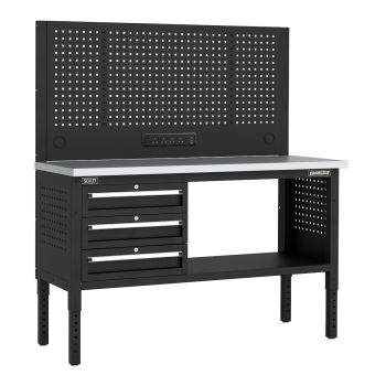 Sealey APMWB60COMBO1SS Superline PRO® Modular Workbench with 3 Drawers Stainless Steel Worktop 1525mm