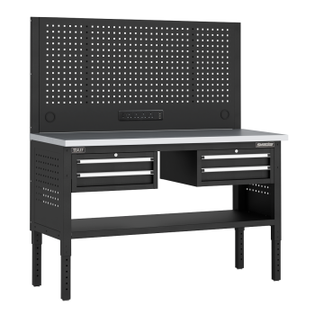 Sealey APMWB60COMBO3SS Superline PRO® Modular Workbench with 4 Drawers Stainless Steel Worktop 1525mm