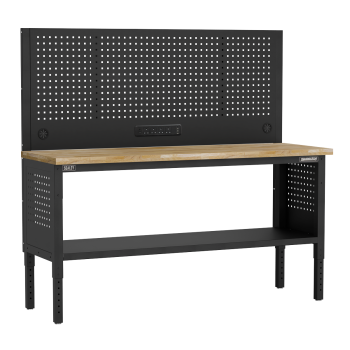 Sealey APMWB72COMBOW Superline PRO® Modular Workbench with Pegboard Back Panel Wooden Worktop 1830mm