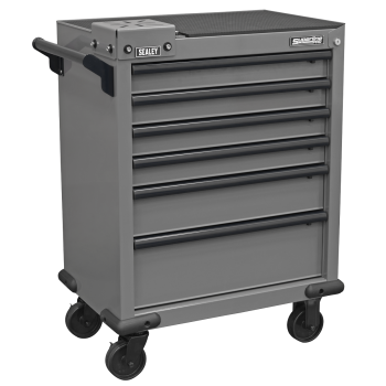 Sealey APMWS2 Superline PRO® Rollcab 6 Drawer with Vice Base - Grey/Black