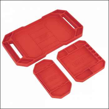 Sealey APNST4 Non-Slip Flexible Tool Trays - Pack of 3