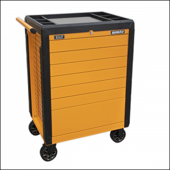 Sealey APPD7O Superline PRO® Push-To-Open Rollcab 7 Drawer - Orange
