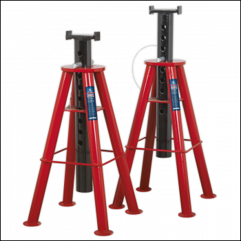 Sealey AS10H Premier Axle Stands (Pair) 10 Tonne Capacity per Stand High Level
