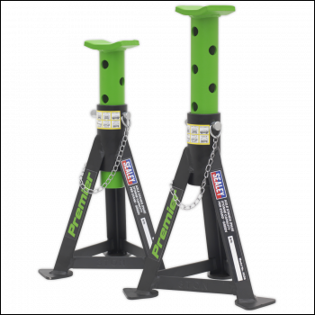 Sealey AS3G Premier Axle Stands (Pair) 3 Tonne Capacity per Stand - Green