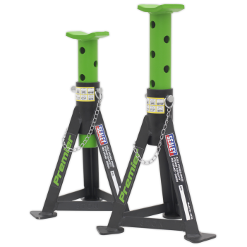 Sealey AS3G Premier Axle Stands (Pair) 3 Tonne Capacity per Stand - Green