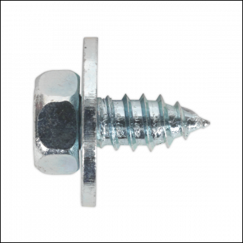 Sealey ASW141 Acme Screw with Captive Washer #14 x 1/2 inch  Zinc Pack of 100
