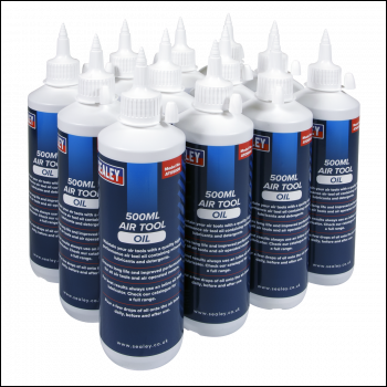 Sealey ATO/500 Air Tool Oil 500ml Pack of 12