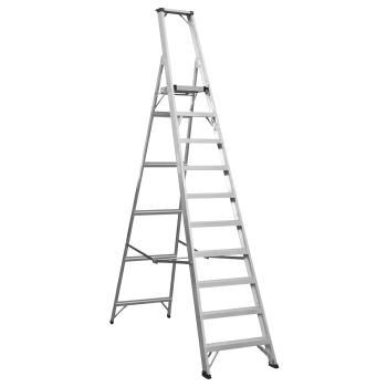 Sealey AXL10 Industrial Step Ladder 10-Tread Aluminium - EN 131