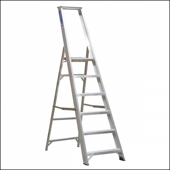 Sealey AXL6 Aluminium Step Ladder 6-Tread Industrial BS EN 131
