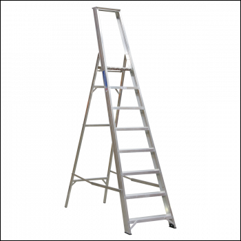Sealey AXL8 Aluminium Step Ladder 8-Tread Industrial BS EN 131