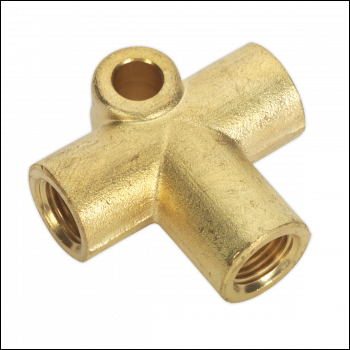 Sealey BC101003WAY 3-Way Brake Tube Connector M10 x 1mm