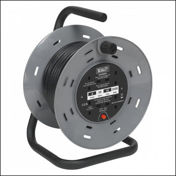 Sealey BCR2525 25m Cable Reel with Thermal Trip 4 x 230V