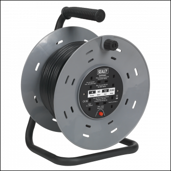Sealey BCR50 50m Cable Reel with Thermal Trip 4 x 230V