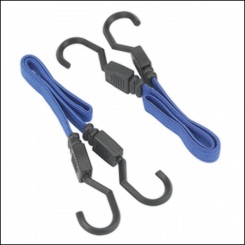 Sealey BCS15 Flat Bungee Cord Set 460mm 2pc