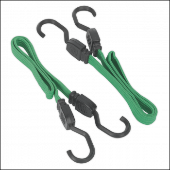 Sealey BCS16 Flat Bungee Cord Set 610mm 2pc