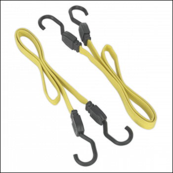 Sealey BCS18 Flat Bungee Cord Set 910mm 2pc