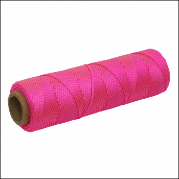 Sealey BLP1 Braided Nylon Brick Line 76m - Pink