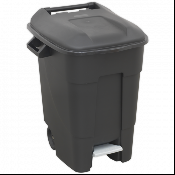 Sealey BM100P Refuse/Wheelie Bin with Foot Pedal 100L - Black
