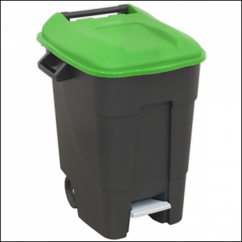 Sealey BM100PG Refuse/Wheelie Bin with Foot Pedal 100L - Green