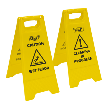 Sealey BM120 Wet Floor Signs - Pack of 2