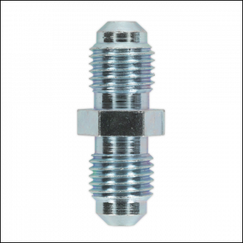 Sealey BN3824MC Brake Tube Connector Male to Male 3/8 inch UNF x 24tpi - Pack of 10