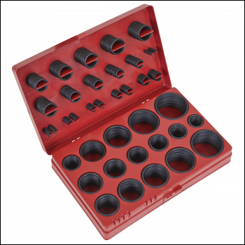 Sealey BOR419 Rubber O-Ring Assortment 419pc