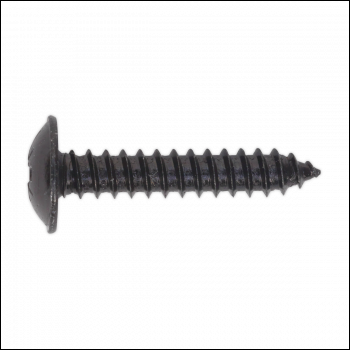 Sealey BST4825 Self-Tapping Screw 4.8 x 25mm Flanged Head Black Pozi Pack of 100