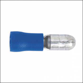 Sealey BT11 Bullet Terminal Ø5mm Male Blue Pack of 100